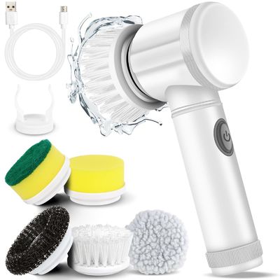 Une brosse à vaisselle de cuisine rechargeable USB pour le nettoyage domestique de l' évier et de la baignoire