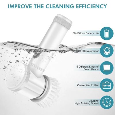 Une brosse à vaisselle de cuisine rechargeable USB pour le nettoyage domestique de l' évier et de la baignoire