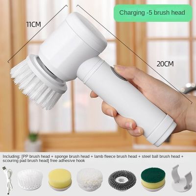Une brosse à vaisselle de cuisine rechargeable USB pour le nettoyage domestique de l' évier et de la baignoire