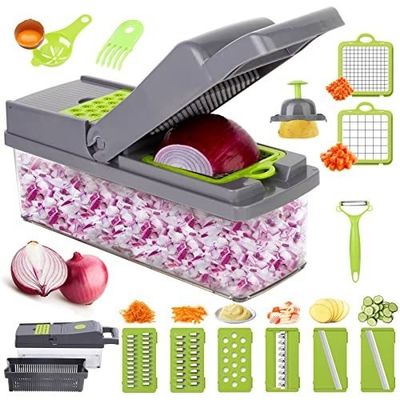 Soyez créatif dans la cuisine avec notre trancheuse manuelle de fruits et légumes mandoline 12 en 1