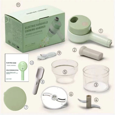 Europe Portable 4 en 1 Coupeurs de légumes Smart Gadget Coupeuse électrique Chopper de cuisine