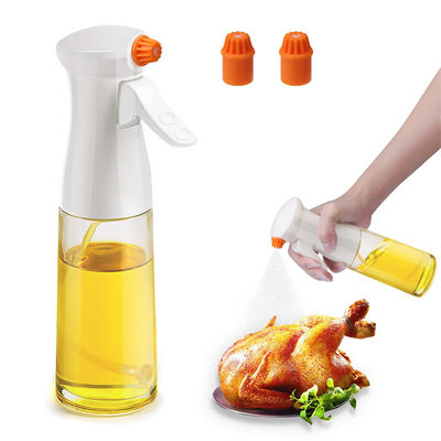 Logo personnalisé Bouteille de pulvérisation d'huile de verre de qualité alimentaire de 200 ml pour cuisine Distributeur d'huile d'olive