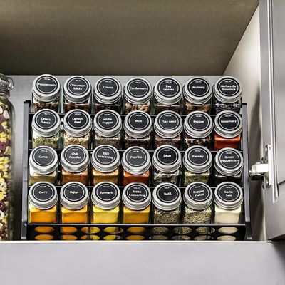 4 couches de fil métallique de treillis en fer rack de pot d'épices pour la cuisine organisation Rack Taille 30 * 9,8 * 23,3 cm