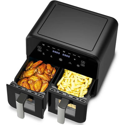 9L écran tactile Friture à double air Friture électrique à fond Smart Rack sans huile
