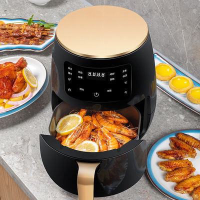 Fonction avec indicateur lumineux 4.5L 6L surface de cuisson antiadhésif friteuse à air sans huile