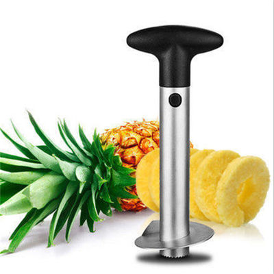 Coupeuse de fruits en acier inoxydable manuelle noire avec lame tranchante et poignée amovible