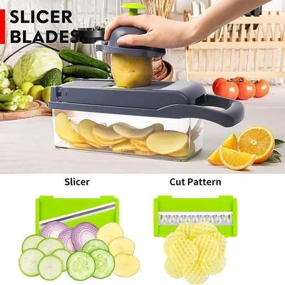 Chopper en plastique polyvalent pour les fruits et légumes outil de cuisine durable 35,5 x 11,8 x 11,8 cm