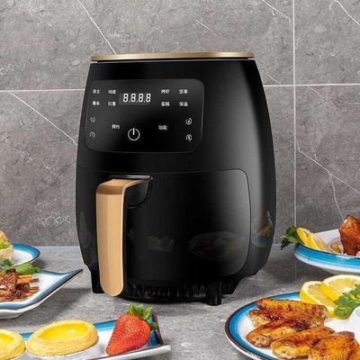4.5L 6L Friteuse à air argentée sans huile Secret de repas délicieux et sains