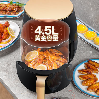 4.5L 6L Friteuse à air argentée sans huile Secret de repas délicieux et sains