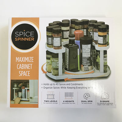 Maximisez l'espace et gardez les épices organisées avec ce porte-épices à double rotation