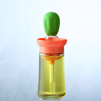 Bouteille de distributeur d'huile de cuisine durable avec échelle et pinceau de gril en silicone pour la maison