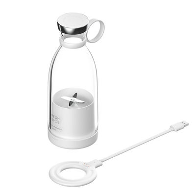 Juicer USB rechargeable portable 350ml 4 lames Mini électrique rose pour les voyages