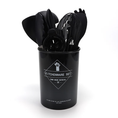 Spatula en silicone de cuisine avec seau de rangement 12 pièces ustensiles de cuisine de boulangerie antiadhésifs
