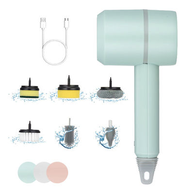 Brosse à évier électrique 6 en 1 Brosse à baignoire portable pour nettoyer la salle de bain et la cuisine