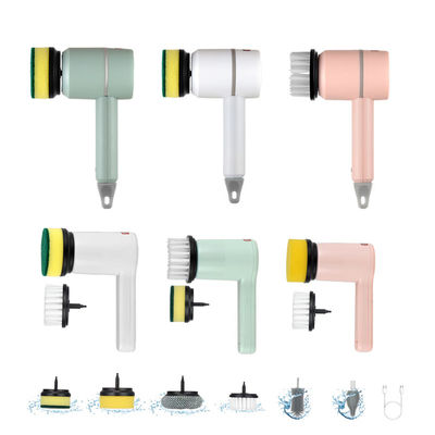 Brosse à nettoyer électrique 5 en 1 pour salle de bain, baignoire et évier à vaisselle
