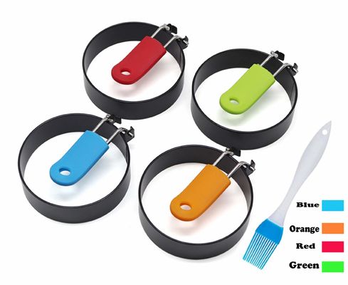 Accueil Cuisine Anneaux de cuisson d'œufs en acier inoxydable Moldes de crêpes pour frire les œufs et les omelettes
