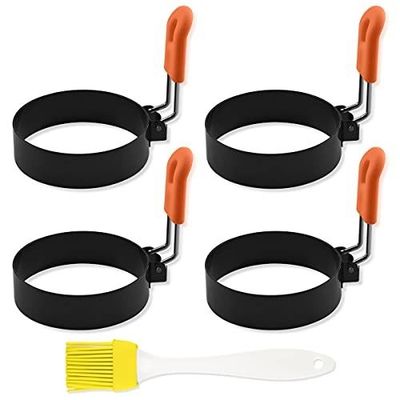 Accueil Cuisine Anneaux de cuisson d'œufs en acier inoxydable Moldes de crêpes pour frire les œufs et les omelettes