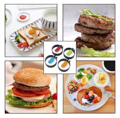 Accueil Cuisine Anneaux de cuisson d'œufs en acier inoxydable Moldes de crêpes pour frire les œufs et les omelettes