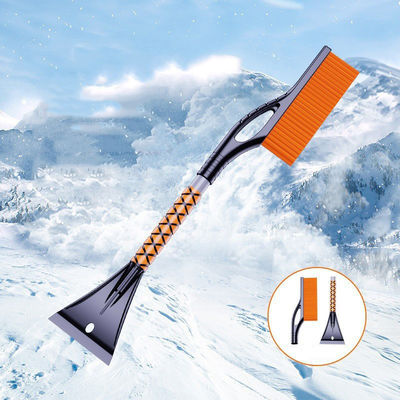 Fermeture de fenêtre de voiture amovible, grattoir de neige et de glace, pinceau à poignée en mousse et échantillon de tête pivotante