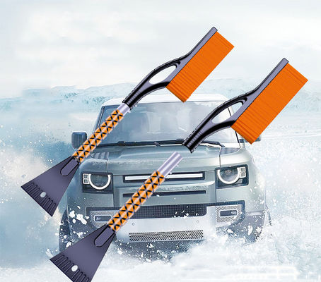 Fermeture de fenêtre de voiture amovible, grattoir de neige et de glace, pinceau à poignée en mousse et échantillon de tête pivotante