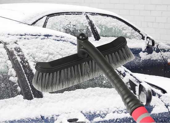 Fermeture de fenêtre de voiture amovible, grattoir de neige et de glace, pinceau à poignée en mousse et échantillon de tête pivotante