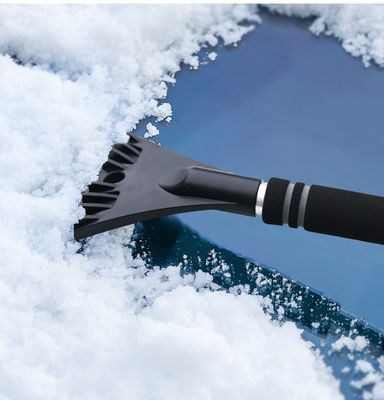 Fermeture de fenêtre de voiture amovible, grattoir de neige et de glace, pinceau à poignée en mousse et échantillon de tête pivotante