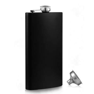 Bouteille de vin en acier inoxydable recouverte de cuir pour hommes 8 oz Bouteille de hanche extérieure Taille du produit 93*122mm
