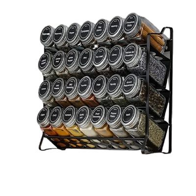 Organiseur de bouteille d'épices de type métallique à 3 niveaux pour comptoir de cuisine