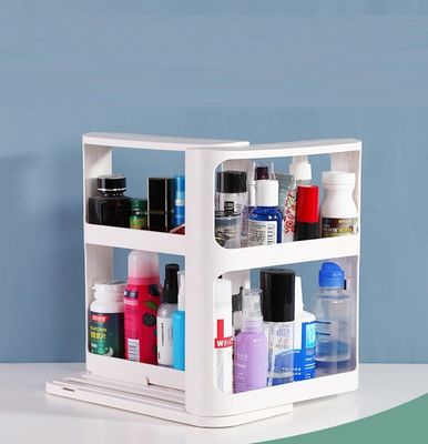 Commodité de rotation 2 rangée rotatif rack d'épices pour le stockage de l'armoire de cuisine à retirer
