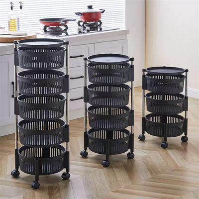 Entrepôt de cuisine durable 3/4/5 couches d'étagères rotatives pour une maison plus verte