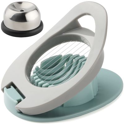 Coupeuse d'œufs en acier inoxydable pour œufs bouillis Fil de coupe d'œufs manuel 12*8,3*3,2 cm