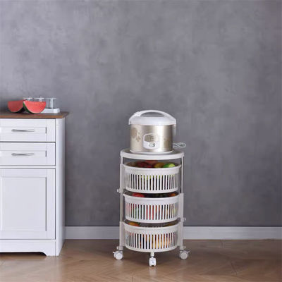 Étagères végétales rotatives non pliables pour un rangement durable au sol de cuisine