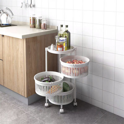 Étagères végétales rotatives non pliables pour un rangement durable au sol de cuisine