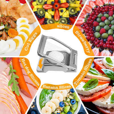 Coupeuse de bananes en acier inoxydable à conserve de jambon d'œuf 14*9,5*2,2 cm Outils d'œufs pour œufs bouillis