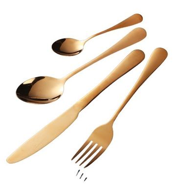 193G Outils en vrac Plaqué or Couverts en acier inoxydable Ensemble de couverts Cuisine fourchette cuillère couteau