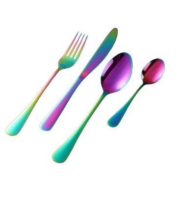 193G Outils en vrac Plaqué or Couverts en acier inoxydable Ensemble de couverts Cuisine fourchette cuillère couteau