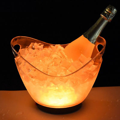 Boîtes de glace Tongs Type Grand récipient en plastique de bière avec poignées et éclairage LED