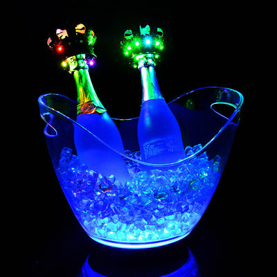 Forme ovale LED luxe clignotant Vin Vodka Whiskey Champagne Bouteilles pour la fête du bar KTV