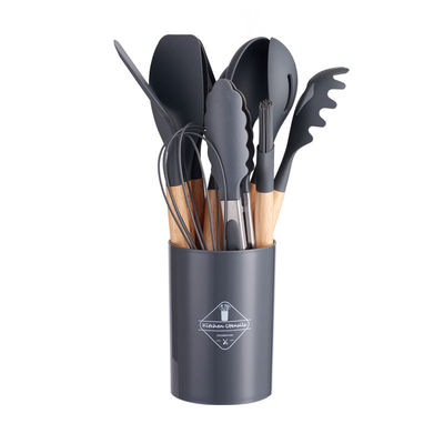 Ensemble de 33 ustensiles de cuisine sans adhésifs avec poêles à frire multicolores et cuillère à spatule chinoise