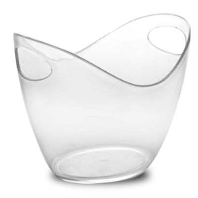 Un seau de glace LED pour les fêtes modernes avec des lumières colorées RVB et un support en plastique transparent