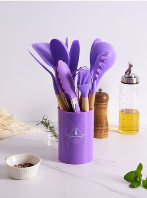 Ensemble de 33 ustensiles de cuisine sans adhésifs avec poêles à frire multicolores et cuillère à spatule chinoise