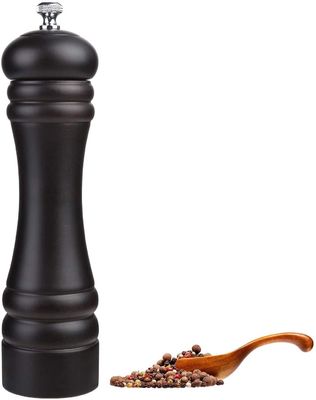 Logo personnalisé Ensemble de broyeur à sel et poivre manuel en bois avec grosseur réglable