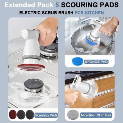 Brosses électriques USB 9 en 1 pour la cuisine salle de bain baignoire et évier à vaisselle