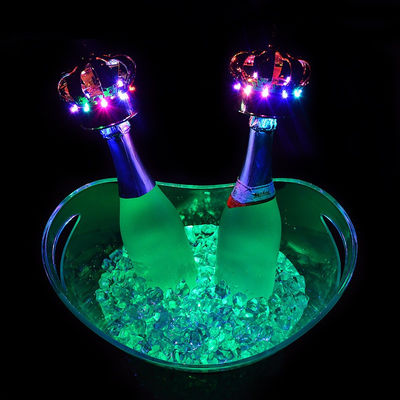 Club de fête Hôtel contenant de boissons en plastique acrylique Logo personnalisé Led Acrylique Ice Bucket