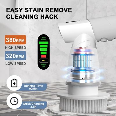 Brosse à laver électrique à mains multiples 9 en 1 avec charge USB