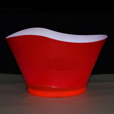 Logo personnalisé Seau de glace 12L Fête d'éclairage Bière claire Champagne refroidisseur de bouteille de vin LED