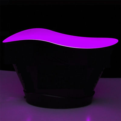 Logo personnalisé Seau de glace 12L Fête d'éclairage Bière claire Champagne refroidisseur de bouteille de vin LED