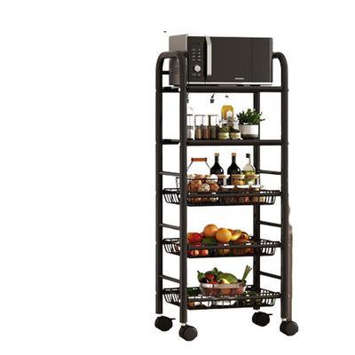 Organiseur de rangement de cuisine de rangement de rangement de rangement de niveau 5 avec conception stable de roulement rotatif