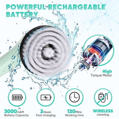 Purificateur électrique à rotation sans fil de baignoire de cuisine nettoyeur de baignoire brosse pour le nettoyage domestique