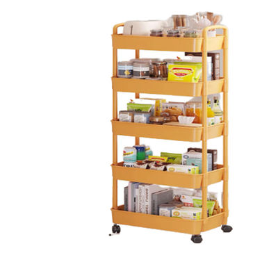 Organisateur de légumes de cuisine rotatif multifonctionnel à 5 niveaux avec chariot portable